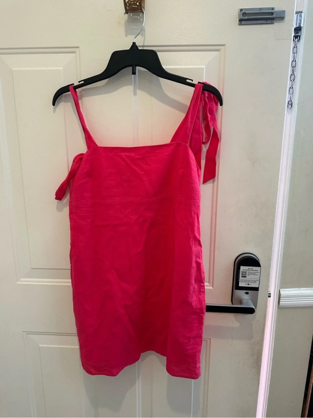 Express Hot Pink Tie-Shoulder Mini Dress